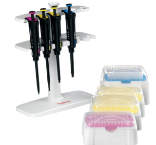 Thermo Scientific™ Finnpipette™ F2 GLP KIT2 - Zestaw czterech pipet jednokanałowych (0,2-1 000µl)