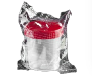 Pojemnik stożkowy 60 ml  z polem do opisu - Aseptyczny