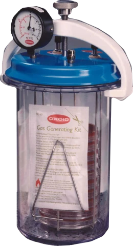 Oxoid™ Zawór Schrader Chuck Plus Clip z Manometrem Ciśnienia – do systemu beztlenowego