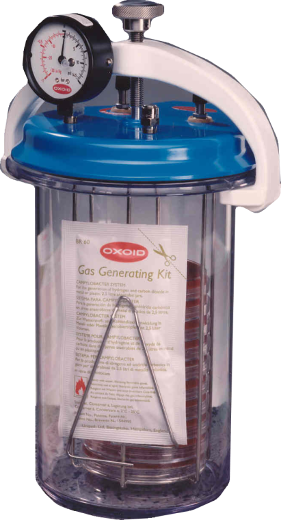 Oxoid™ Zawór Schrader Chuck Plus Clip z Manometrem Ciśnienia – do systemu beztlenowego