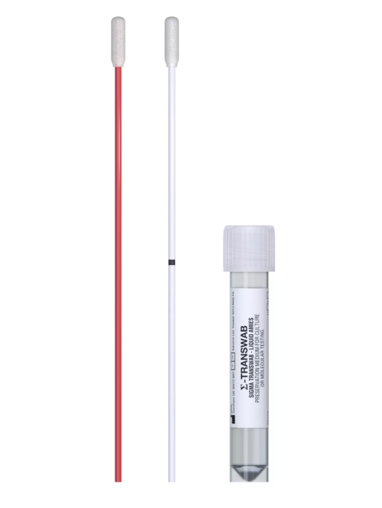 Sigma Transwab Duo MRSA 2 wymazówki 15 mm z końcówką standardową z gąbki z pożywką płynną Amies