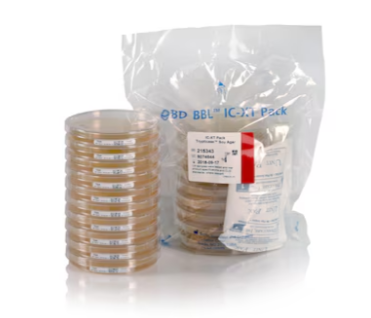 BD BBL™ Sabouraud Dextrose Agar (SDA) with Lecithin and Polysorbate 80 IC-XT Pack gotowa pożywka na płytkach RODAC™ z zamknięciem sterylizowana potrójnie pakowana 100szt.