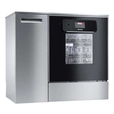 MIELE Zmywarka laboratoryjna PLW 8683 CD SST GD CM MON DC5  ze szklanymi drzwiczkami, z dozowaniem płynów, DryPlus, kontrolą przewodności i pakietem monitorowania